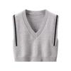 Za Autumn New Women clothes 2025 Western Style Versitile Fashion Short Loose Overlapping V-neck Sweater vest Vest