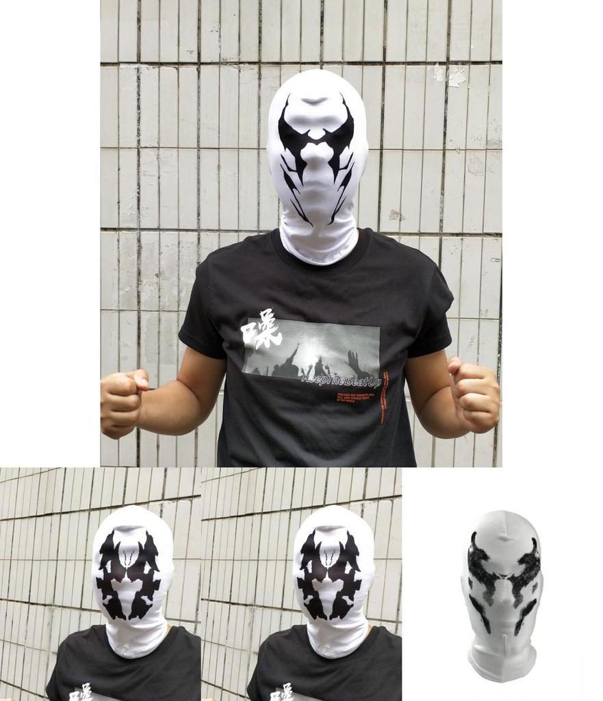 2020 Watchmen Rorschach Maske Cosplay Kapuzierte Gesichtsbedeckung für alle Jahreszeiten und Geschlechter