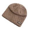 New Unisex Fashion G.S Metal Mark Hats Plush Fur Lined Hats For Men Women Warm Beanie Cap Casual Label Decor Winter Knitted Hats