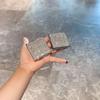 Mini HD Double-Sided Folding Rhinestone Makeup Mirror