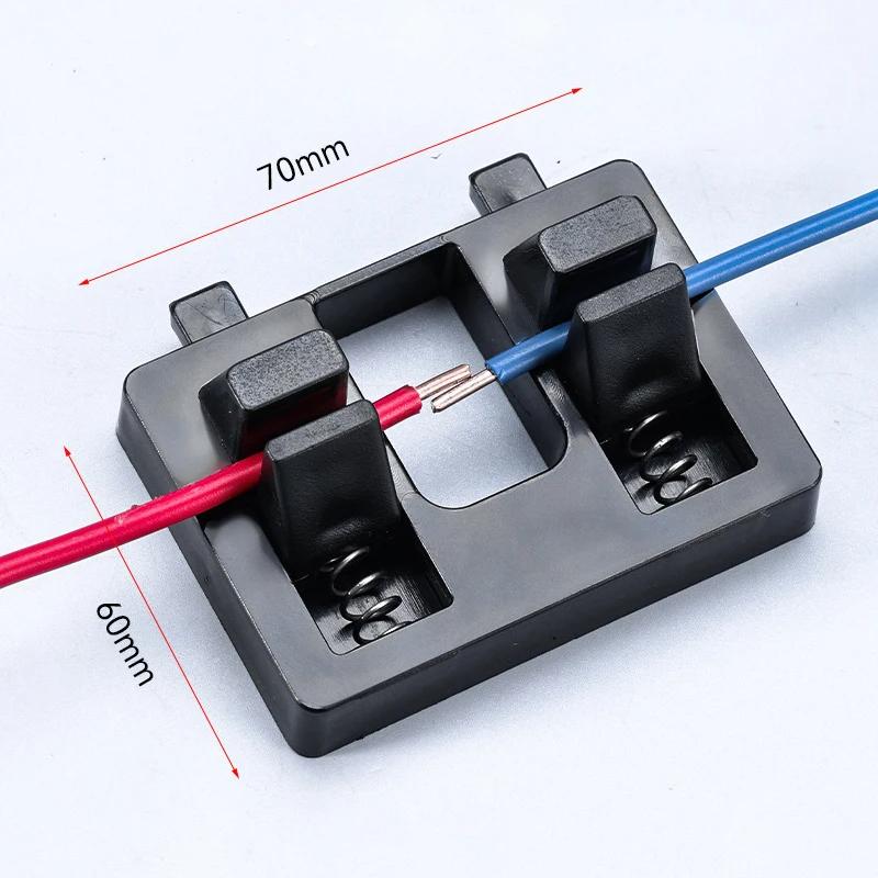 1pc Electric Wire Welding Fixture Holding Power Stabilizing Wire Holder Anti-Slip Dual Clamps Soldering Tool Accessories