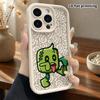 Phone Case: 2D Flat Design Suitable for iPhone 18 17 16 15 14 13 Pro, Unisex, Block Zombie, Christmas and Halloween Gift