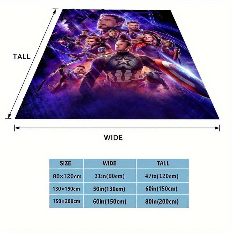 1pc Avengers Printing Blanket - Soft, All-Season Throw for Living Room, Bedroom,Personalized Gift with Adorable Cartoon Design