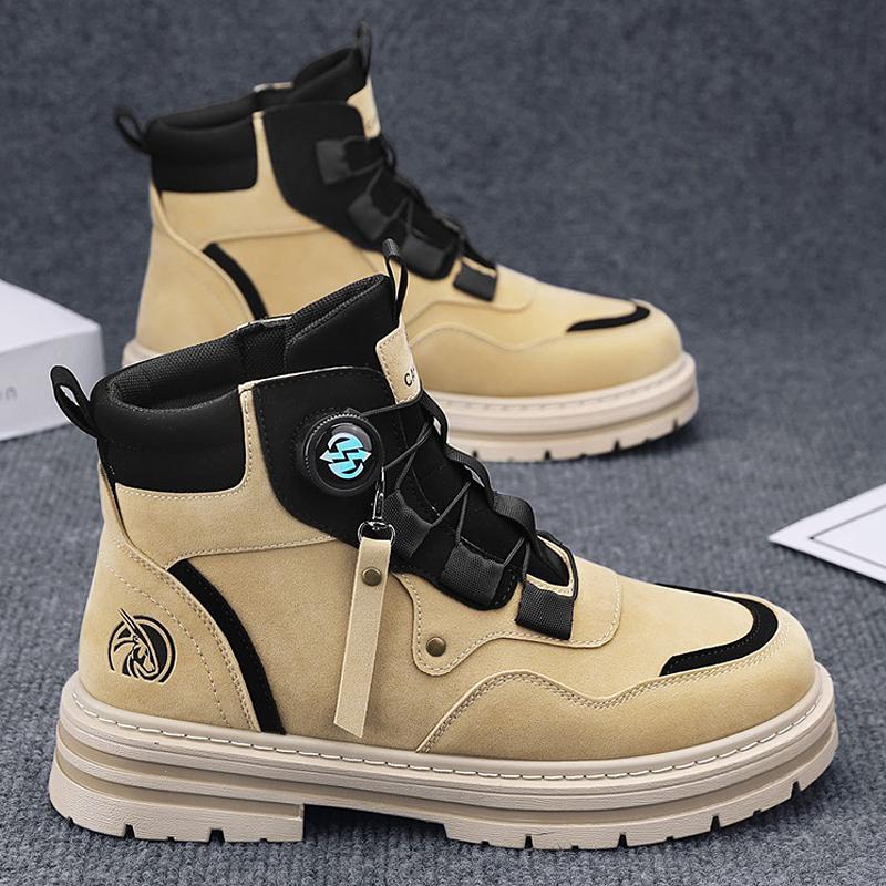 Nová móda Podzim a zima Pánské vysoké boty Martin Studenti Muži Chlapci Trendy Pracovní obuv Měkká podešev Ochrana práce Martin Tenisky