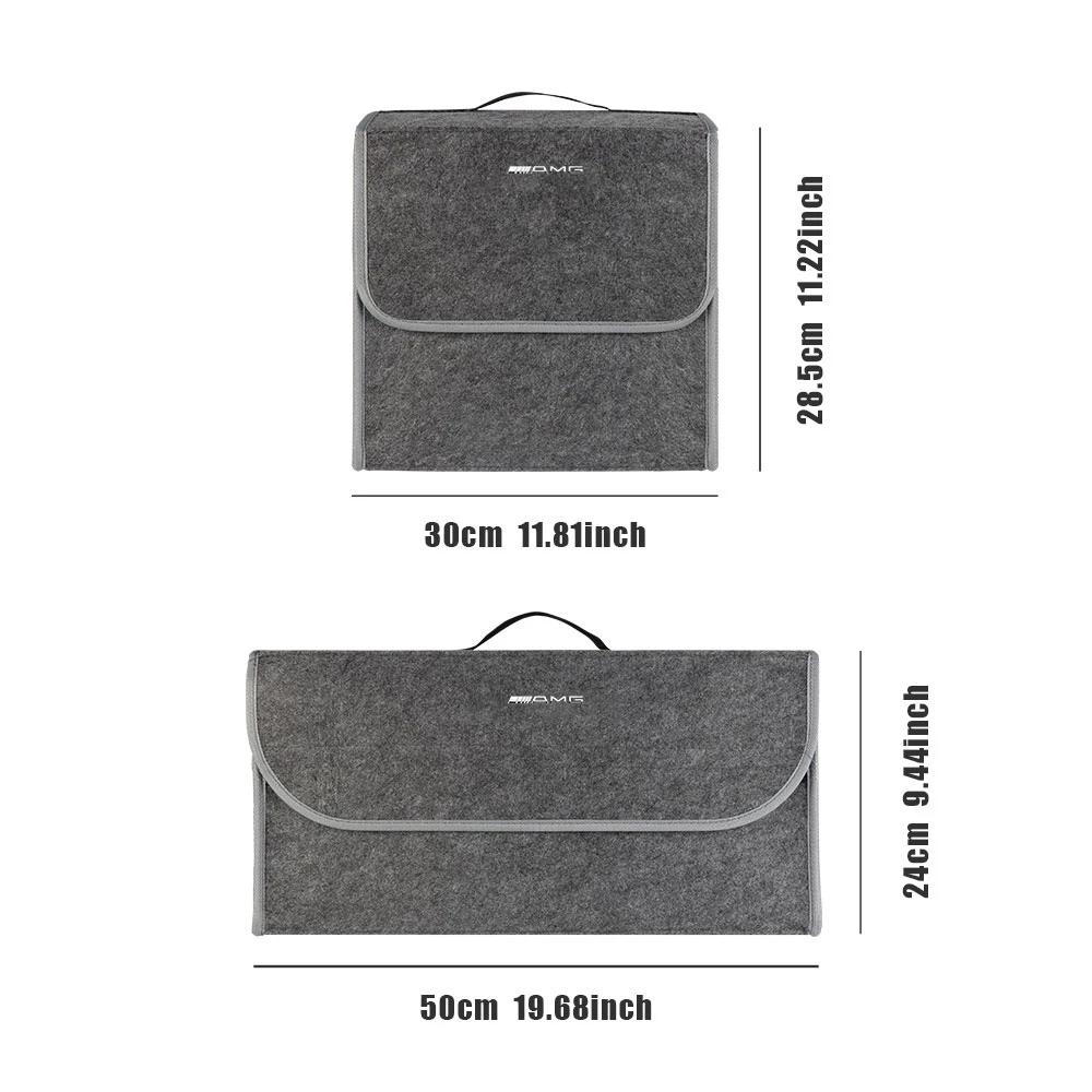 1Pcs Car Trunk Large Capacity Sundries Storage Box Organizer Bag Tool Case Stickers For Mercedes Benz A B C E S AMG CLA CLK GLA