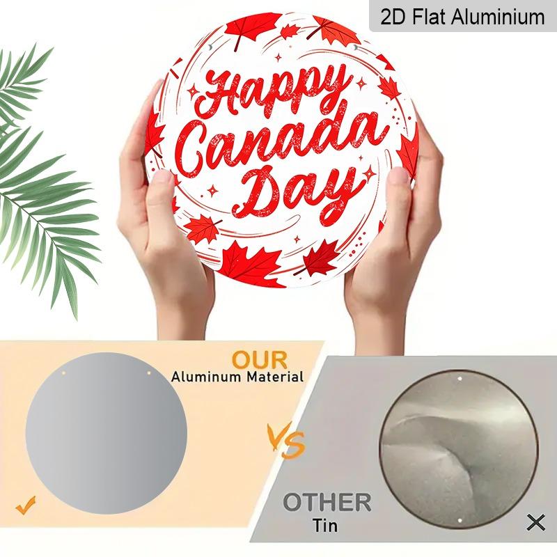 2D Flat Aluminum Canada Day Themed Wall Hangings Are Available in Various Sizes. The Red Maple Leaf Pattern Makes Them A Perfect Choice for Home