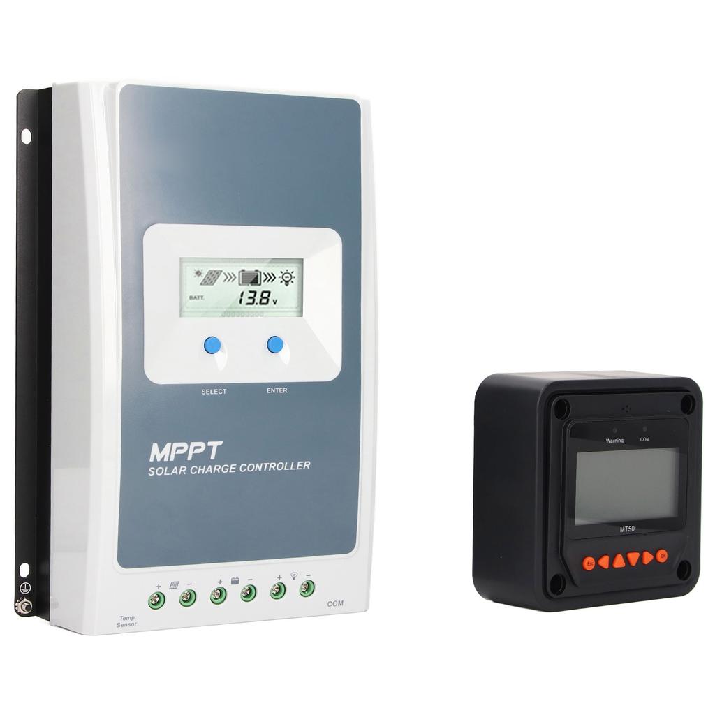 Solar Charge Controller MT50 Remote Control Header MPPT 40A 12V 24V with Temperature Probe
