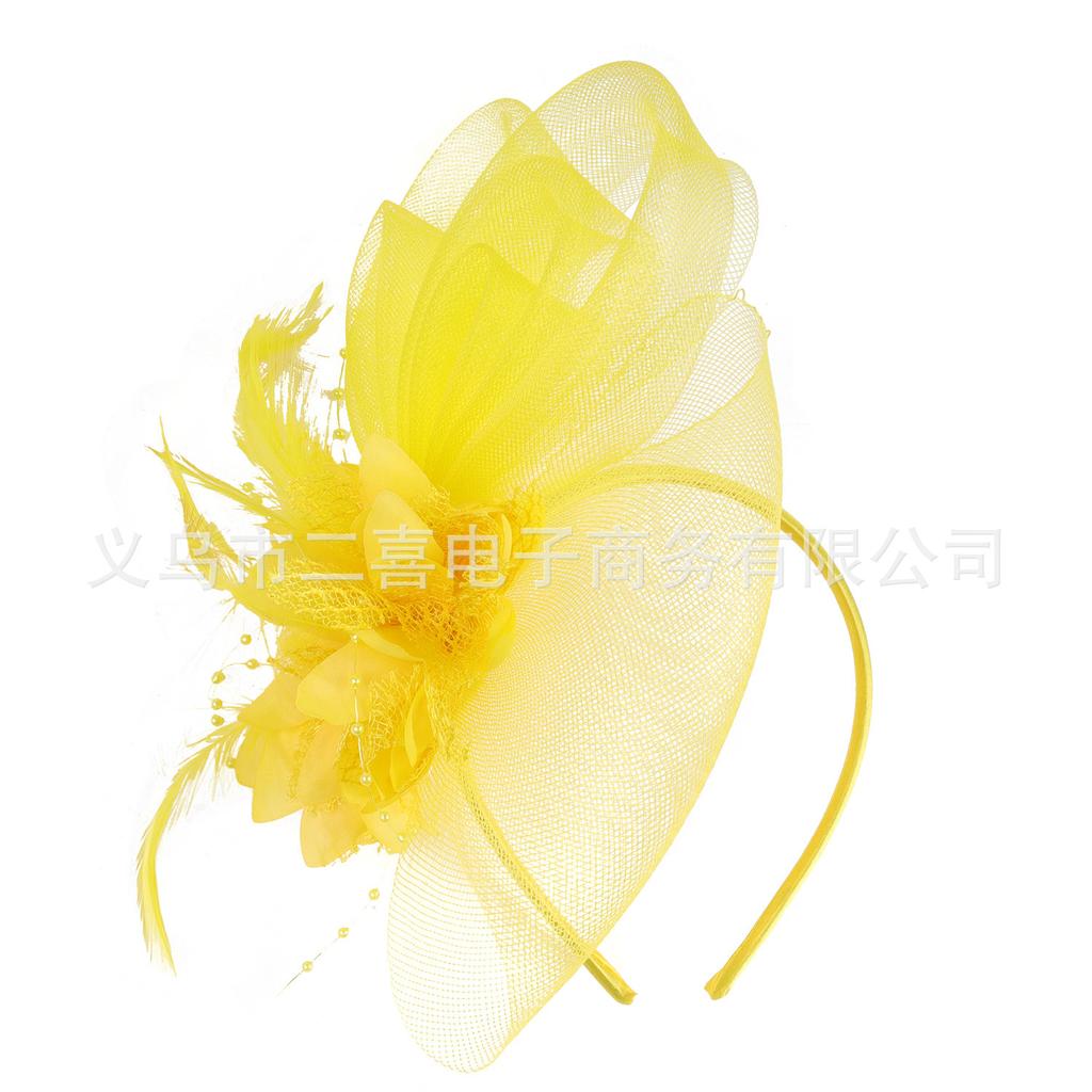 Directly from the manufacturer Bridal Hat Headgear Hairpin, Elegant Feather Mesh Hat Flower Hair Accessories, Prom Party Head Flower