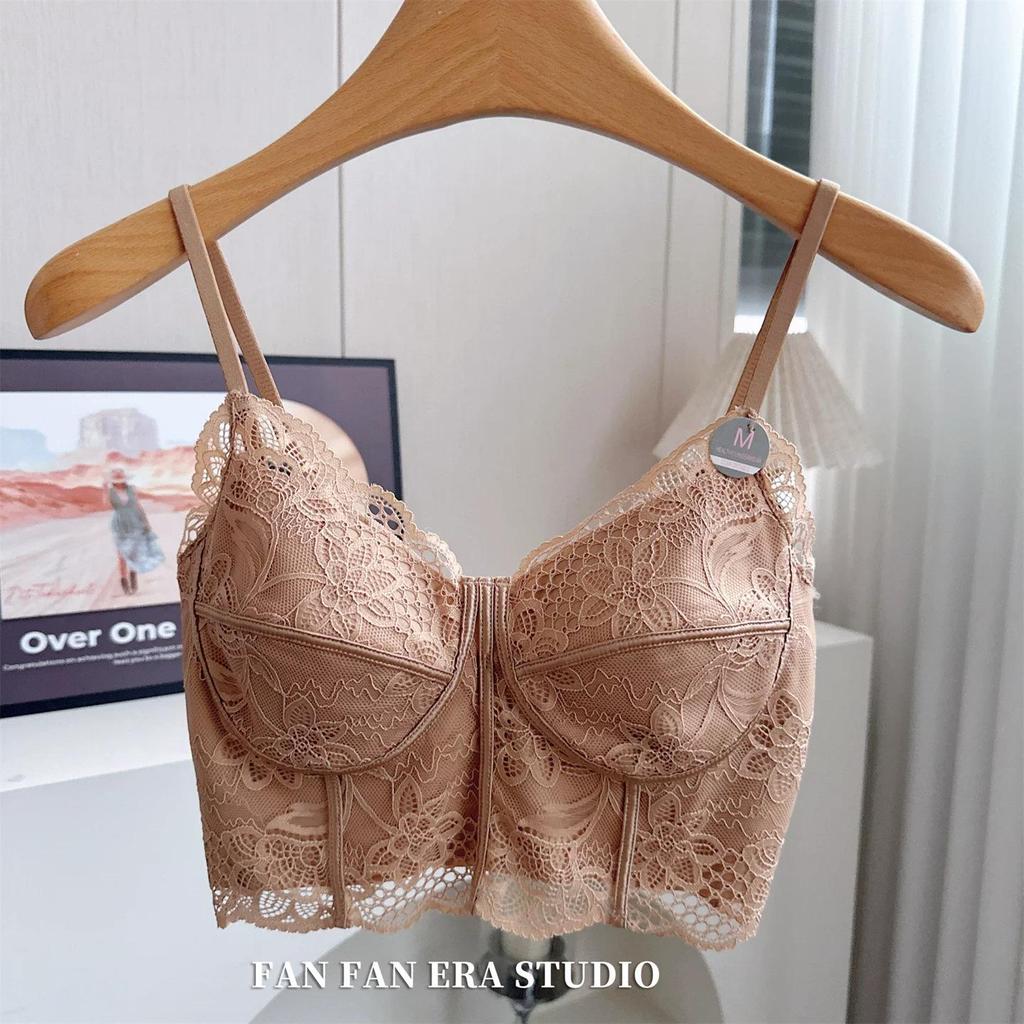 Spring/Summer 2026 Sexy Lace Strapless Padded Bra Vest for Women