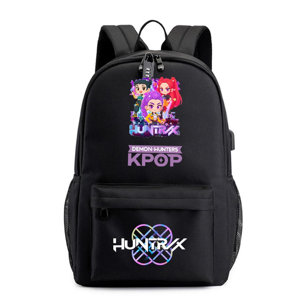 Anime Tecknad Kpop Tryckt Ryggsäck för Tonåring Student Flicka Pojke Bokväska Skolväska Kvinnor Stor Kapacitet Resväska Barn Gåva Rucksak