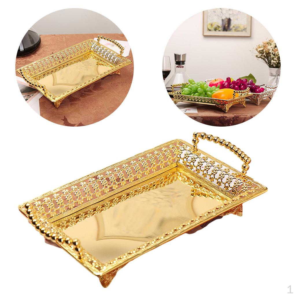 Fruit Plate Court Food Serving Tray Bar Alloy Dinnerware,Hotel Platter Party