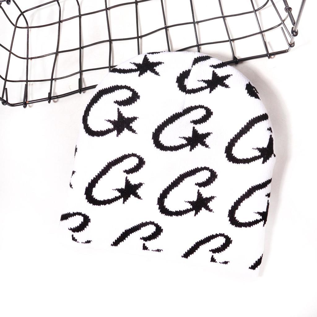 Modische Strickmütze mit Sternenmuster, Unisex, warm für Herbstaktivitäten