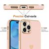 Coque de Protection - E.F.CONNECTION - pour iPhone 14 Pro - Rose - Motif Cœur - Antichoc