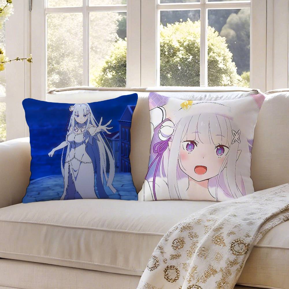 R-reLife Anime different world zero Rem Pillow Case Anti-dustmite Invisible zipper Sofa Bed