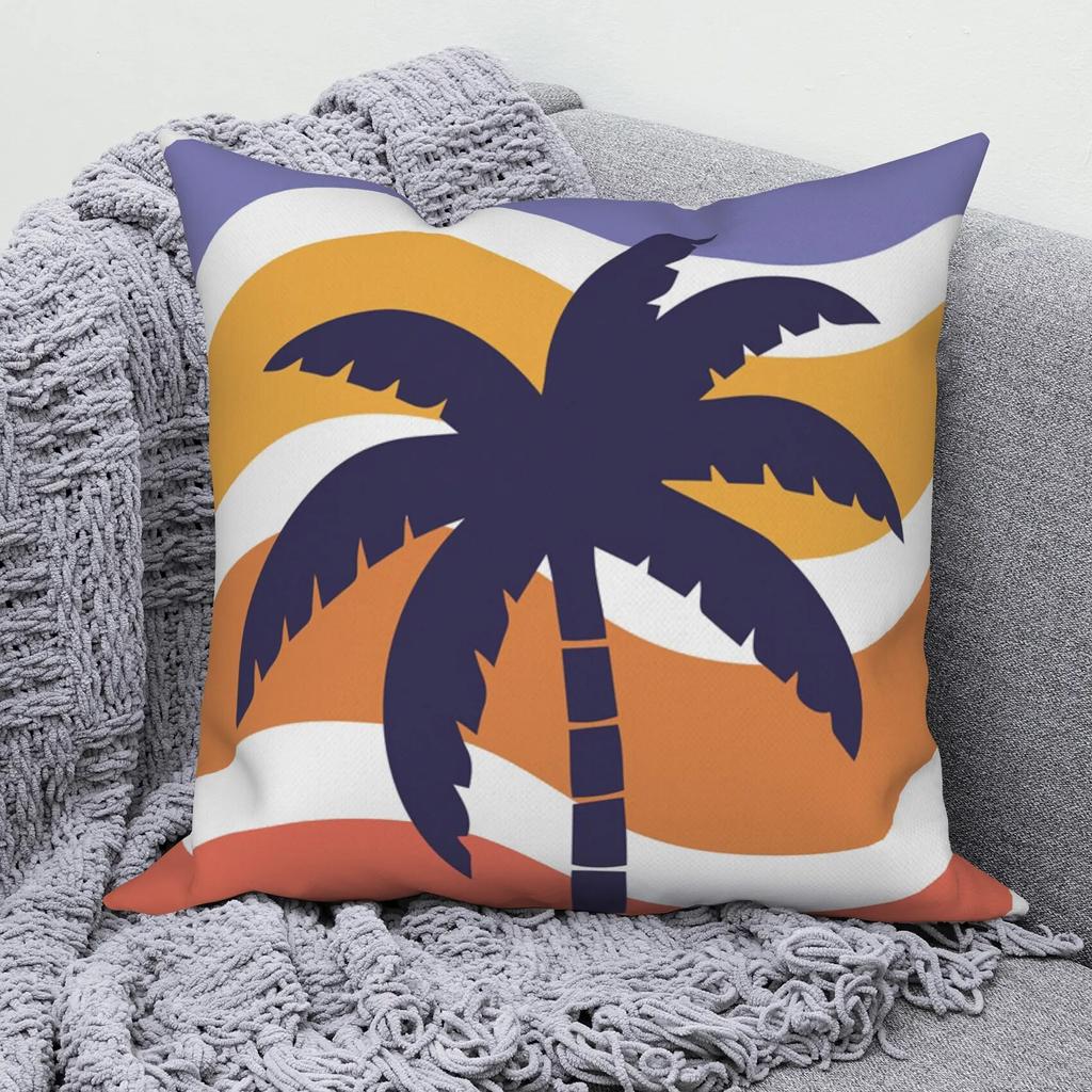 Modern Sofa Square Pillowcase Home Decor Hawaiian Scenery Throw   Cushion Cover