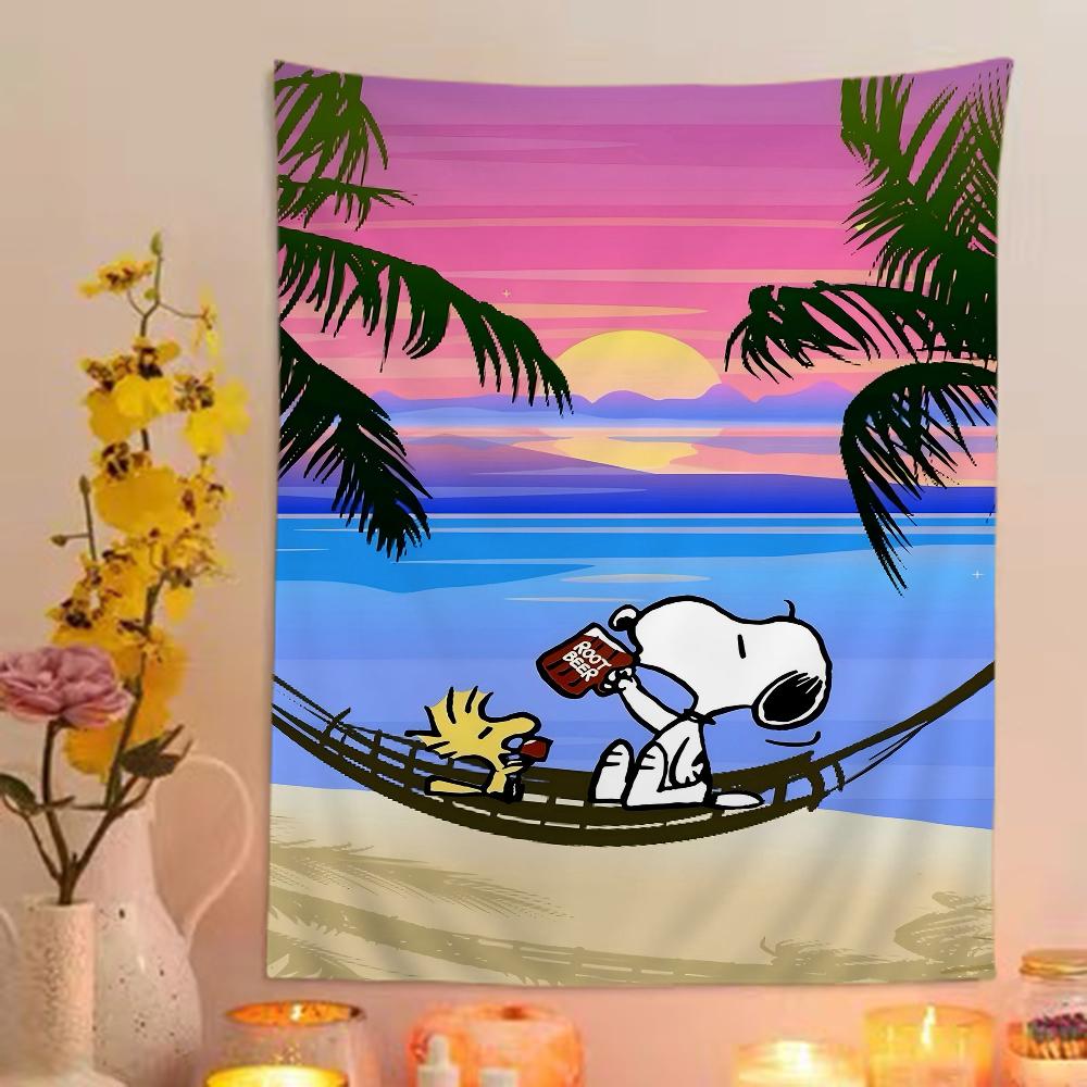 1pc Snoopy Colorful Tapestry Wall Hanging Bohemian Wall Tapestries Mandala Wall Art Decor
