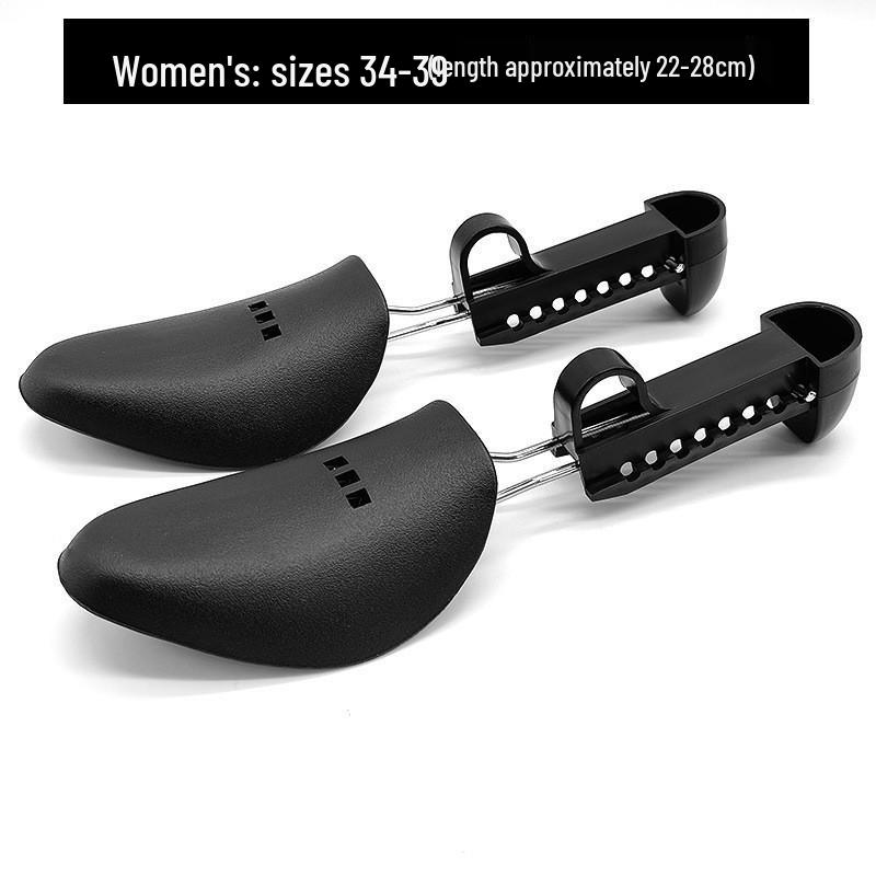 Unisex Black Adjustable Plastic Shoe Tree Stretcher for Leather Shoes and Sneakers