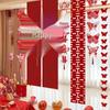 2025 Double Happiness Wedding Room Hanging Decor Set: Wall Decorations & Bride Living Room Flower Pulls