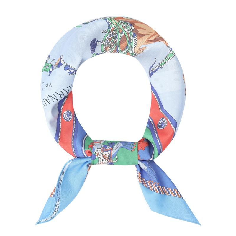 Zhonggao Youpin 2025 new spring, summer and autumn thin headscarf double-sided printed silk scarf square scarf