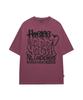ODDSTUDIO Apple Pixel Graphic Oversized T-Shirt - Plum