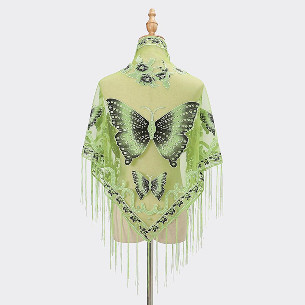 Formal Shawls And Wrap For Evening Dresses Lace Triangle Scarf Sheer Shawl  With Fringe Butterfly Embroidered Shawl  buy at low prices in the Joom  online store