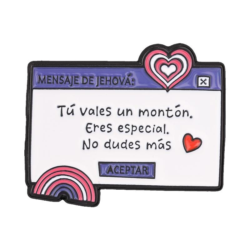 Spanish Quotes Series Enamel Pins JW.ORG Bible Verse Octagon Stop Sign Motivational Phrase Brooches Lapel Badge Jewelry Gifts
