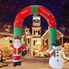 Inflatable Toy Santa Sonwman Archway Christmas Inflatable Model Luminous Inflatable Model Christmas Atmosphere Decoration Model