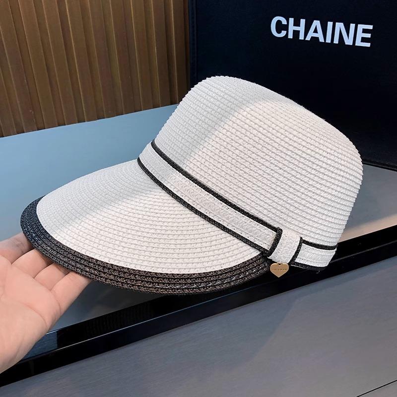 

Шляпа Женская 2025 Новая Шляпа от солнца с большими полями Защита от солнца Уличная Дорожная Соломенная Шляпа с козырьком Дышащая Шляпа для верховой езды Adjustable белый