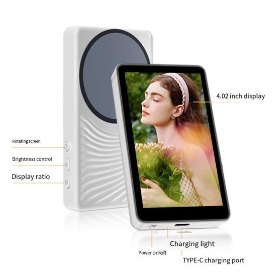Vlog Selfie Monitor Screen for Phone Hands-Free Recording Adjustable Angles Wireless Selfie Videos Projector Live Sharing Rear Camera