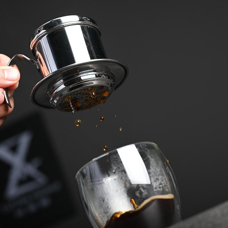 Coffee Filter Small French Press Portable Stainless Steel Vietnamese Coffee Pot For Pour Over Barista Maker Reusable Dripper