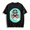 Skull With Lifebuoy Print T-Shirt Cool Street Style Casual Top Pure Cotton T-shirt