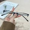 2025 New Fashionable Semi-rimless Myopia Glasses Openwork Temple Arms Unisex Business Minus Diopter Eyeglasses 0 To -4.0