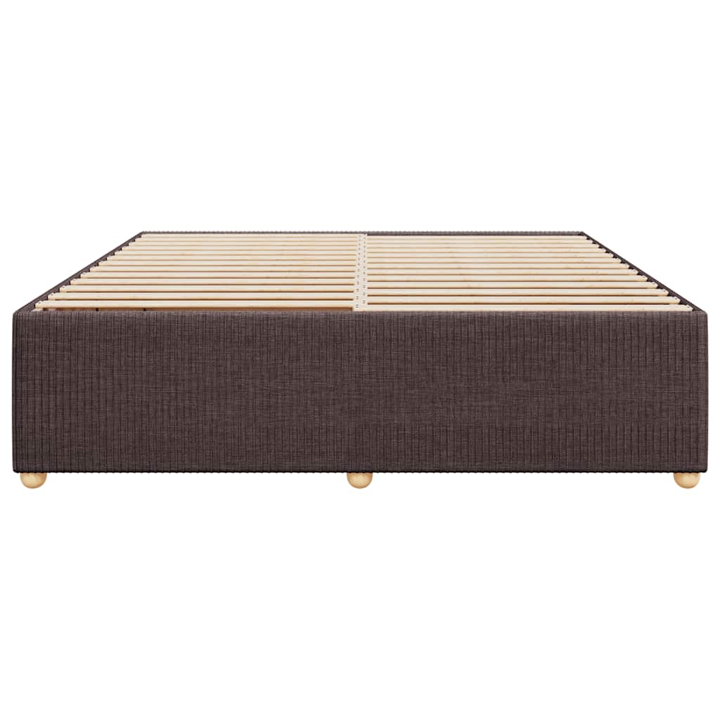 Bed Frame without Mattress Dark Brown 200x200 cm Fabric