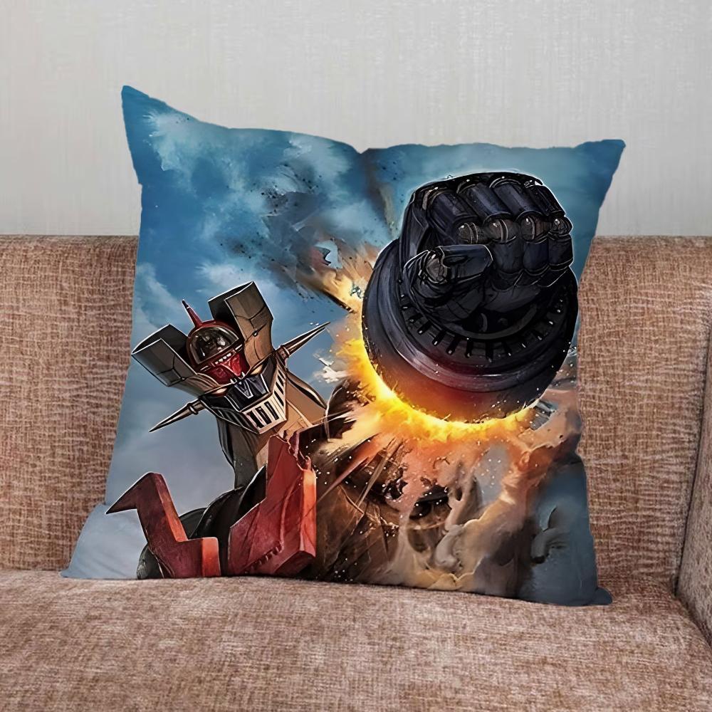 M-Mazinger Z Robot Pillow Case For Home Bedroom Car Office Decoration Living Room Sofa Cushion Cover Suitable