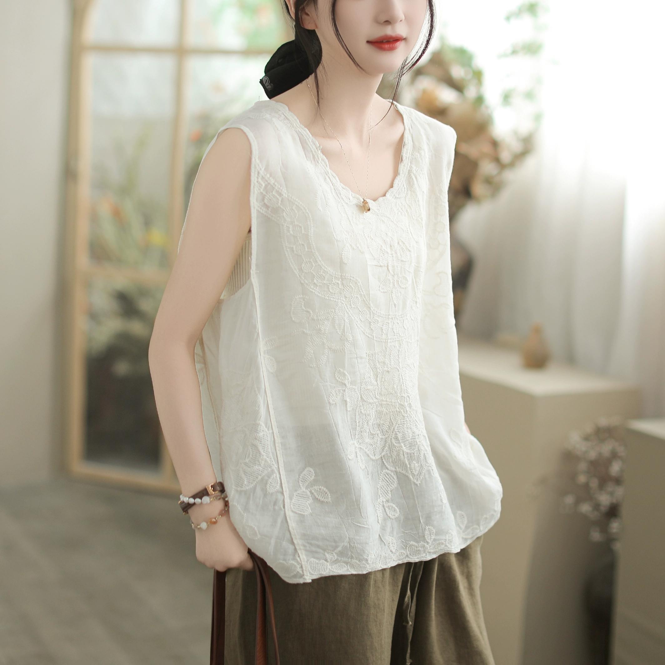 

DIMANAF 2025 Новые женские летние базовые футболки без рукавов, модные топы, футболки, повседневные свободные белые футболки One Size бежевый