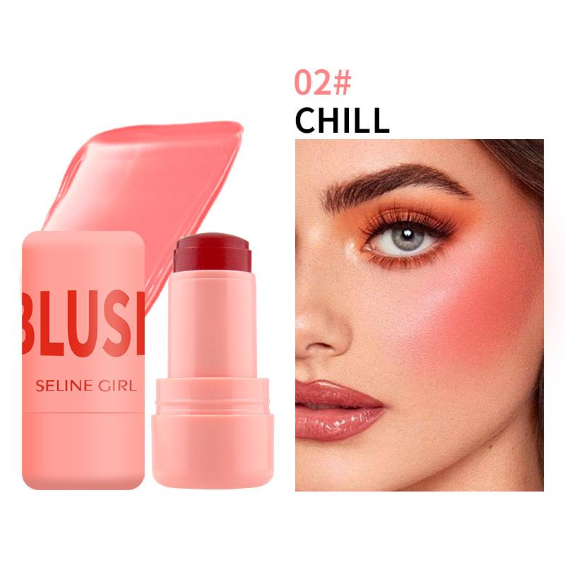 SELINE GIRL Warm Lip and Cheek Jelly Blush Grooming Brightening Color Lip Gloss Stick Premium Blush Balm