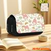 1pc My Melody'S Tea Party 2D Flat Printing [] Double-Layer Flip Black Pencil Case - Back-To-School Essential Pencil Box, Daily Multi-Functional Makeup