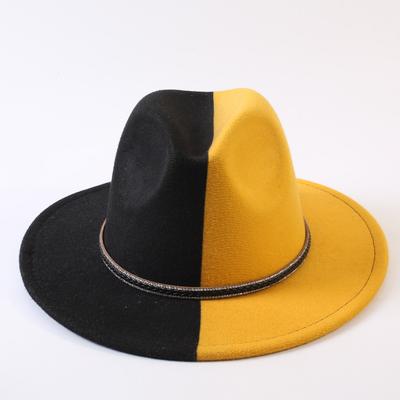 Popular European and American Classic Double-color Wide-brimmed Top Hat Men's and Women's Fashion OL Style Cowboy Hat Jazz Hat