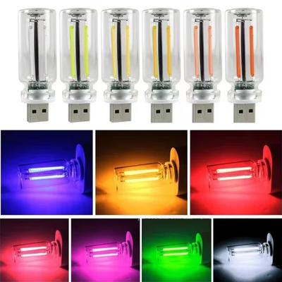USB Gece Lambası Renkli 5V Dokunmatik Kısılabilir USB Ampul LED Filament Cam Retro Edison Ampul Araba Dekorasyonu Göz Koruması