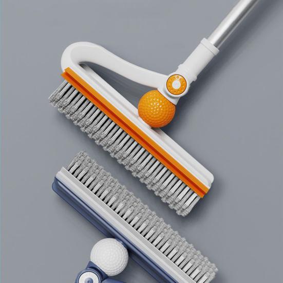 Handheld Multifunctional Crevice Brush Stainless Steel Telescopic Pole Adjustable Length Double-Layer