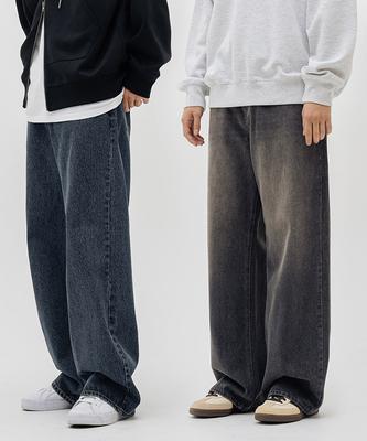ULIFEZIP [2Pack] Normal Wash Wide Denim Pants 7 Colors [Ulzd_0002] (C Type)