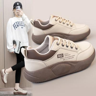 Casual Plate Shoes, Grube Podeszwy Podwyższające Buty Sportowe Damskie Koreańskie, Studencki Trend Strzelecki