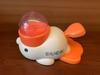 2-in-1 Yellow Duck Shaped Dog Interactive Pet Toy Modern Solid Pattern Automatic Slow Feeder 500ml Plastic Treat Dispenser