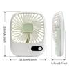 Mini Desk Fan Portable USB Rechargeable Table Fan Small Desktop Electric Fans for Office Home Outdoor Camping Cooling