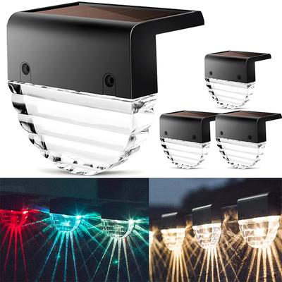 Solar Deck Lights Fence Lights Outdoor Step Lights Waterproof Solar Lights for Railing Stairs Step Fence Yard Patio and Pathway