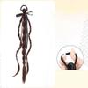 Synthetic Wig Double Twist Braid Head Rope Ribbon Female Sweet Natural College Style Bow Tie  Double Ponytail Wig Head Rope