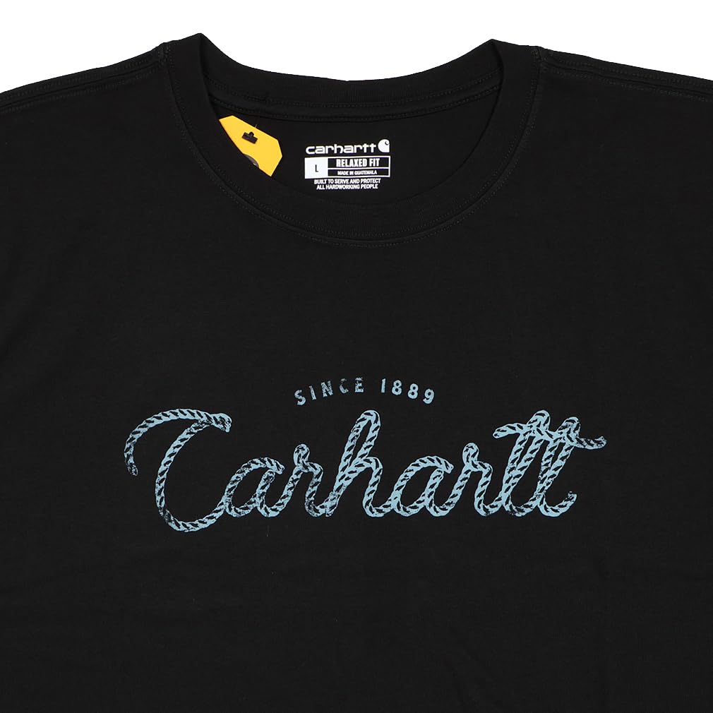 Carhartt Short Sleeve Size Usa004 Men's T-Shirt, XL, Black, [Used]