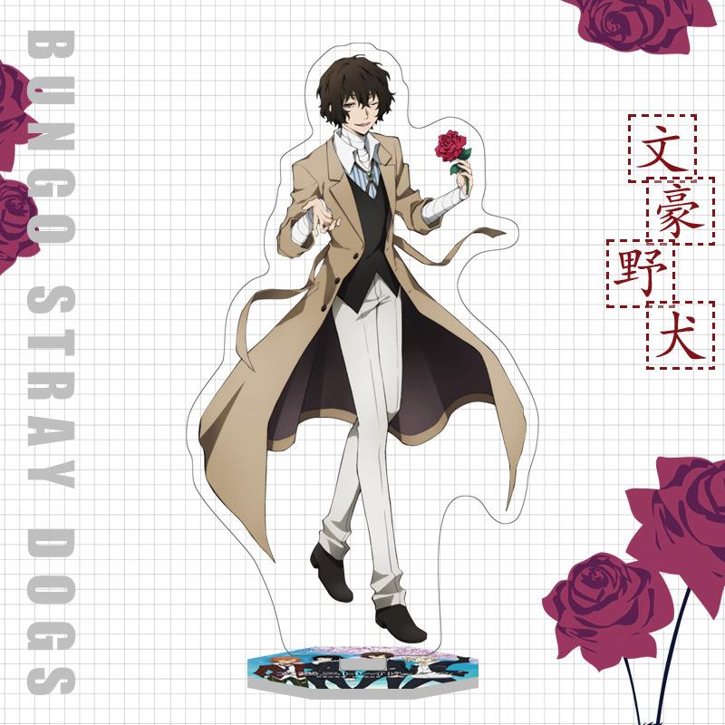 Japan Bungo Stray Dogs Anime Figur Acryl Stand Modell Spielzeug Dazai Osamu Nakahara Chuuya Ryunosuke Akutagawa Schreibtisch Dekor