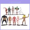 Attack On Titan Action Figures Set Of 10 Mikasa Eren Levi Beast Titan And More!
