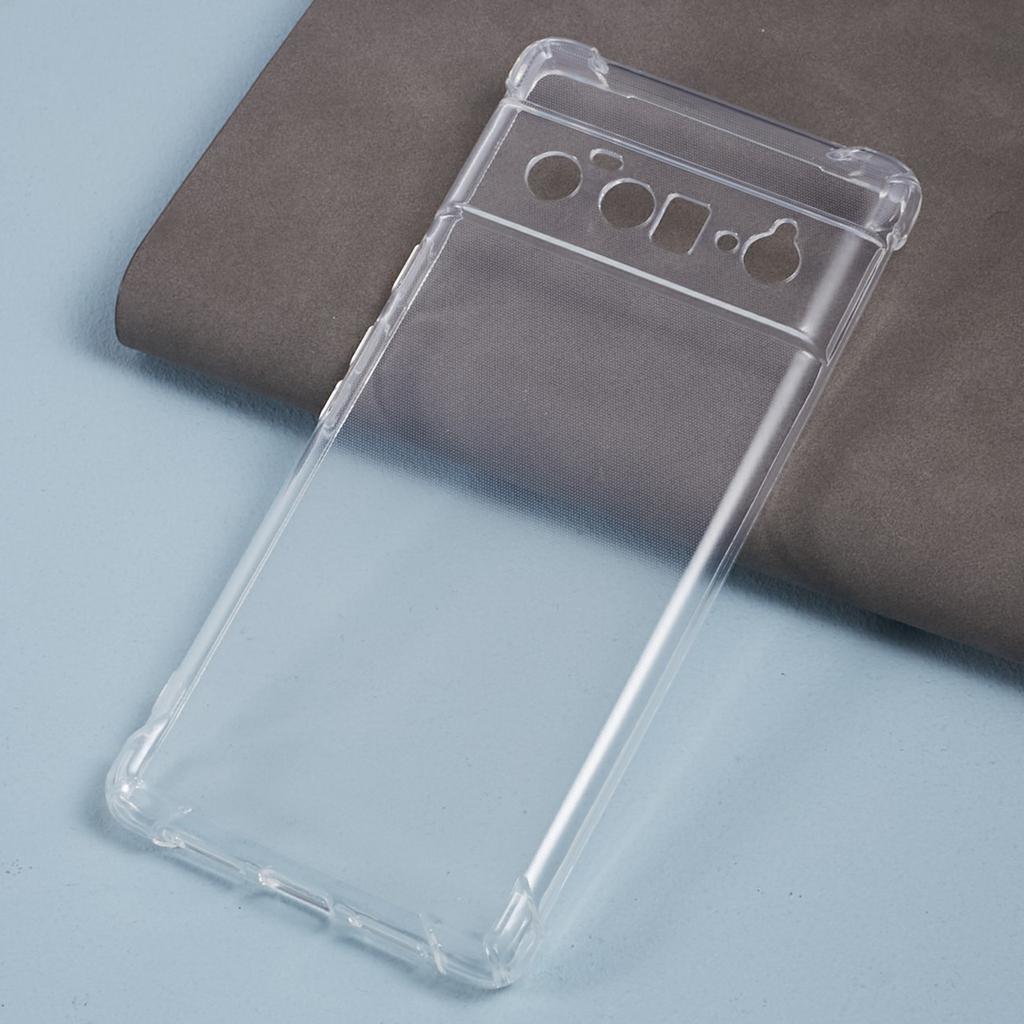 For Google Pixel 6 Pro 5G Clear TPU Case Four Corner Anti-drop Phone Cover
